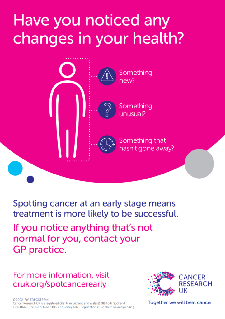 Spotting cancer early. Full text below