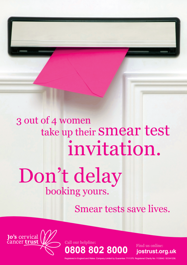 3 out of 4 women take up their smear test invitation.